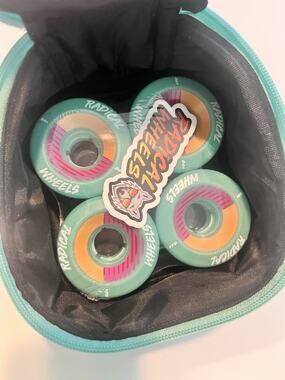 Radical Wheels Sunset Roller Skate Wheels Teal 84A 60mm Set of 4 New Sealed Case